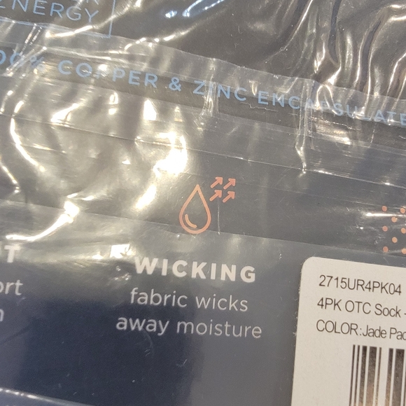 TOMMIE COPPER Compression Over Calf Socks Jade Green 4 Pc Nanoglide Large NWT - Picture 15 of 15